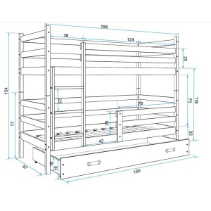  Lovos dydis: 160cm x 80cm